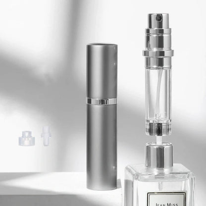 Compact perfume vaporizer in various colours with leak-proof design