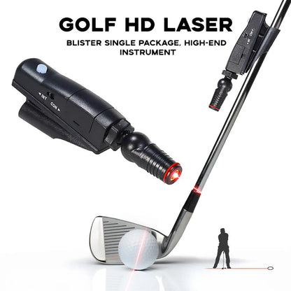 Black golf laser aiming instrument for putter alignment practice
