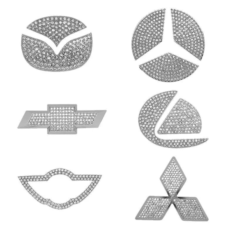Zinc alloy diamond decorative sticker for Toyota car steering wheel centre