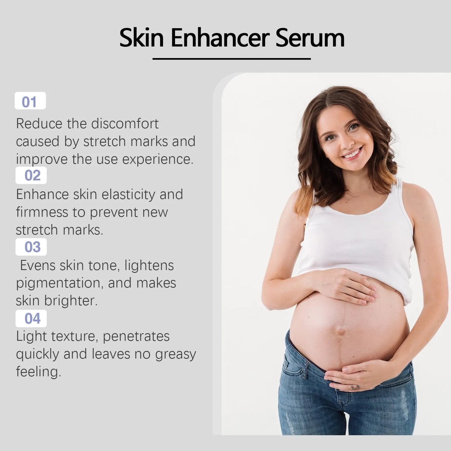50ml bottle of skin enhancer serum with hyaluronic acid and peptide formulation