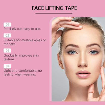 Roll of transparent hydrogel facial anti wrinkle lifting tape for forehead and brow application