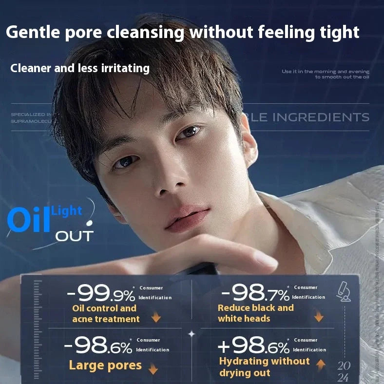 150ml men's facial cleanser bottle for oil control and blackhead removal