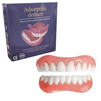 Silicone simulation denture socket dental training model with upper and lower teeth in colour box