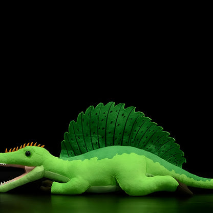 Green Spinosaurus plush toy doll measuring 45cm from mouth to tail