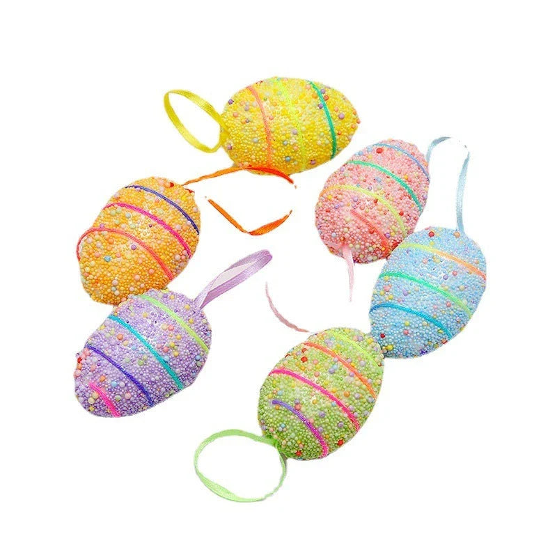 Colourful and vivid painted Easter egg ornaments in various sizes and styles, perfect for decorating Easter baskets, trees, and more.