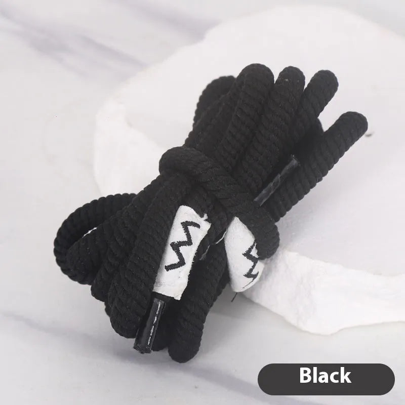 Oval shoelace adapter rope in various colours, showing 1.0cm width and length options for sweatshirts and hats.