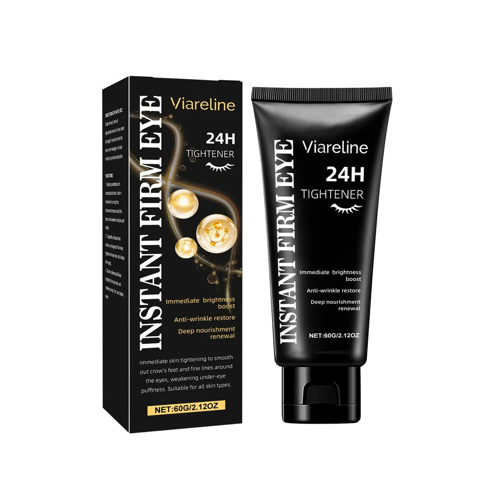 60g jar of anti-ageing eye cream with hyaluronic acid and hydrolysed collagen for wrinkle reduction