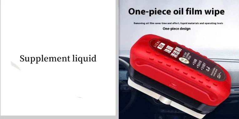 Automotive oil film cleaning brush with hydrophobic effect for clear windshields