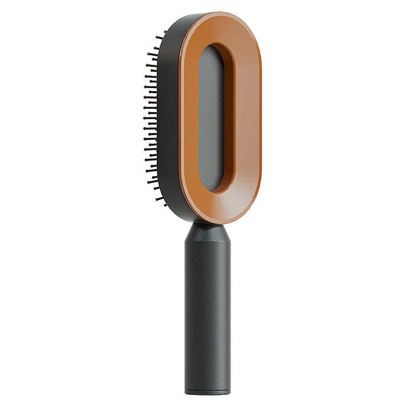 Premium self-cleaning hair brush with airbag massage technology for smooth, healthy hair
