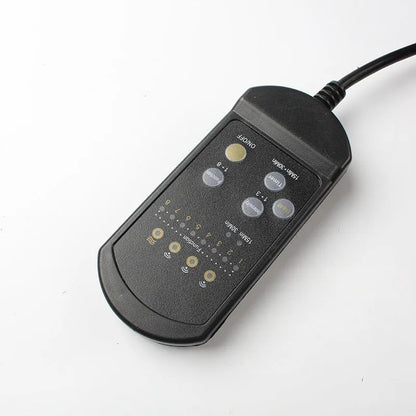 Black heating massage mat with infrared physiotherapy function and AC power plug