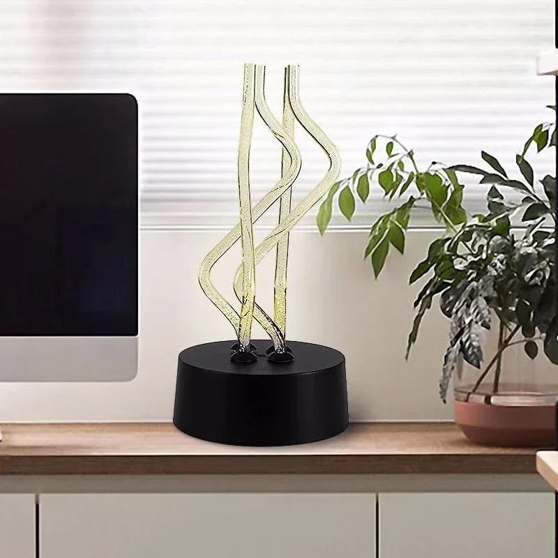 Colorful mood-boosting acrylic table lamp with 7 changing LED lights, perfect for enhancing home decor and creating a relaxing atmosphere