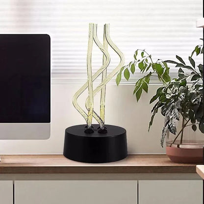 Colorful mood-boosting acrylic table lamp with 7 changing LED lights, perfect for enhancing home decor and creating a relaxing atmosphere