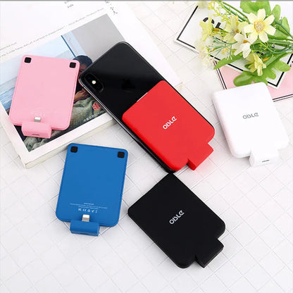 MP282P back clip battery in five colour options showing 90mm x 61mm dimensions