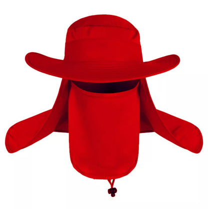 Fisherman's hat with wide brim for sun, water, and UV protection in various colours