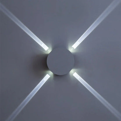 Cross-shaped decorative lamp with 14cm dimensions and iron construction providing LED illumination