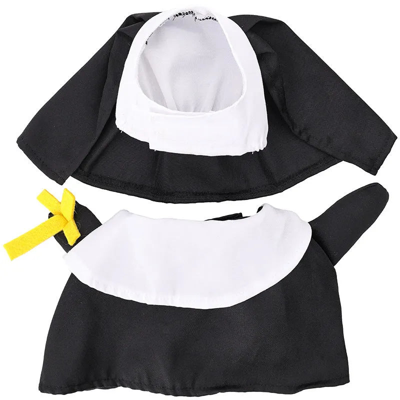 Black polyester nun Halloween costume for cats and dogs in free size