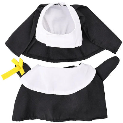 Black polyester nun Halloween costume for cats and dogs in free size