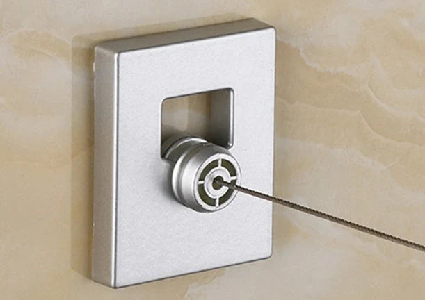 4.2m retractable stainless steel clothesline in various colours for indoor and outdoor use