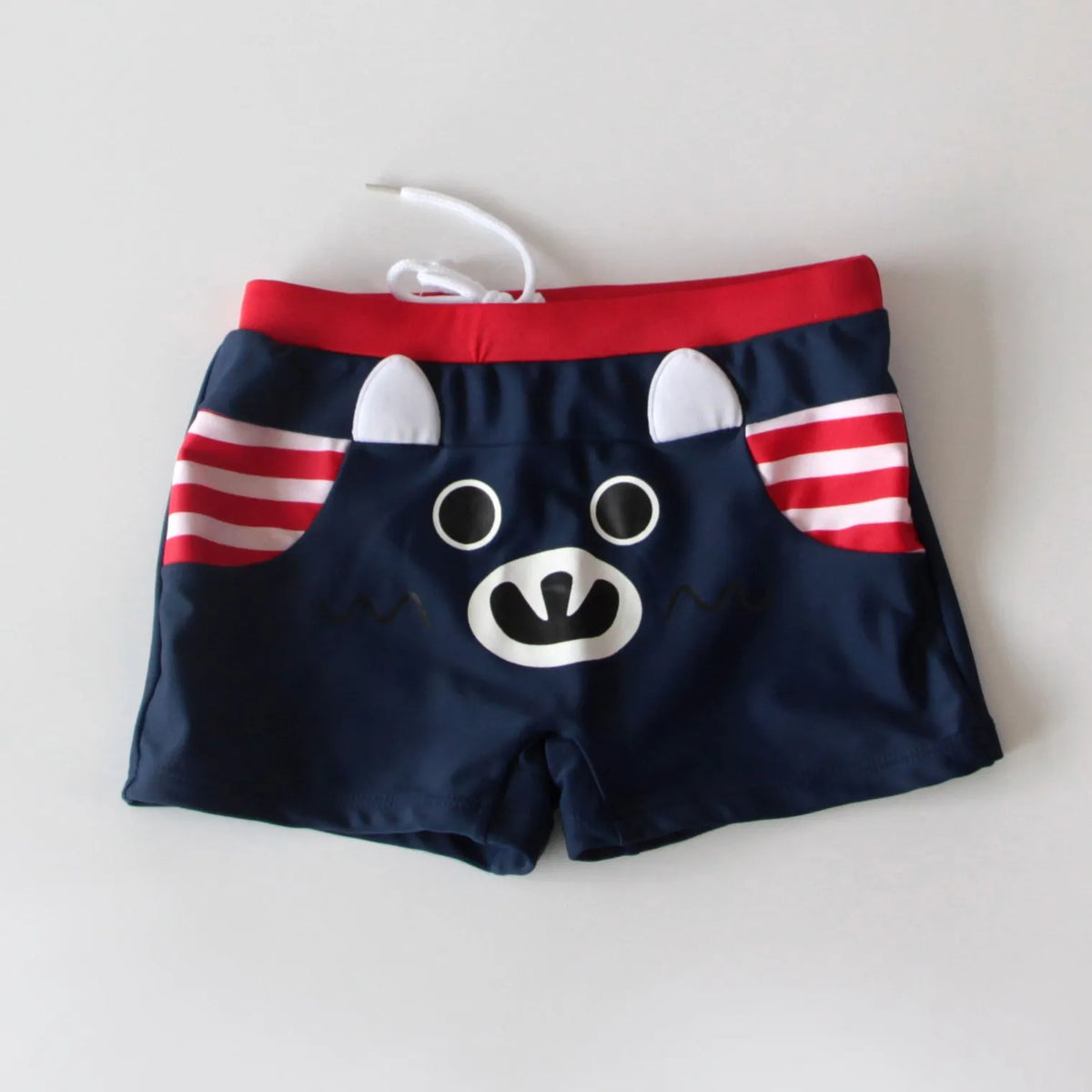 Boys' boxer swimming trunks in polyester, sizes 100-120, colours Black Royal Blue Water Blue Yellow