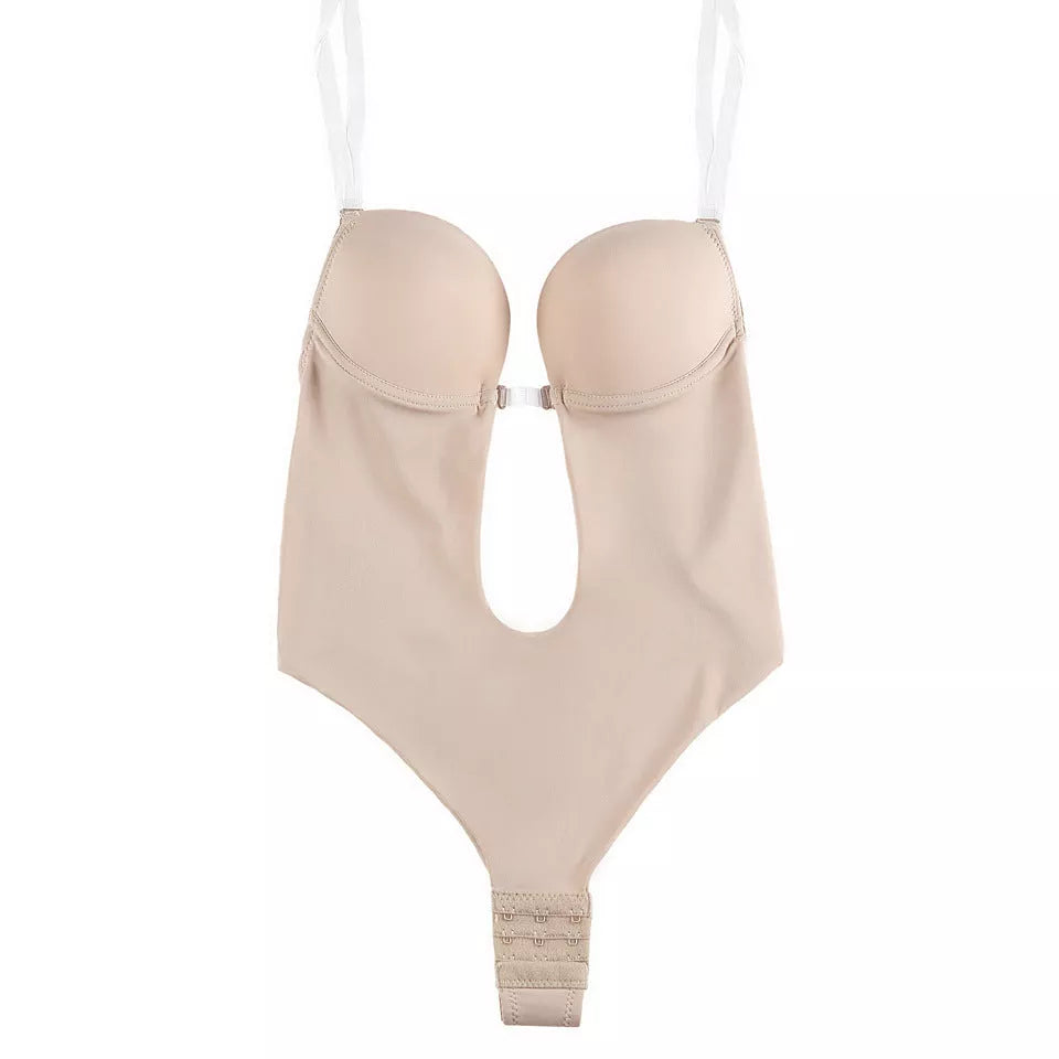 Invisible Shoulder Strap Backless Bra Seamless One-piece Shapewear in five colours