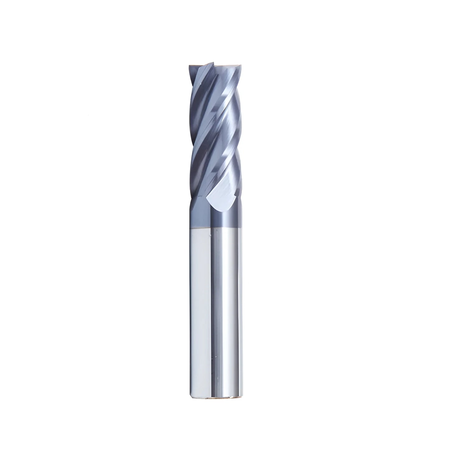 Set of straight shank carbide spiral milling cutters in various sizes on a workshop bench.