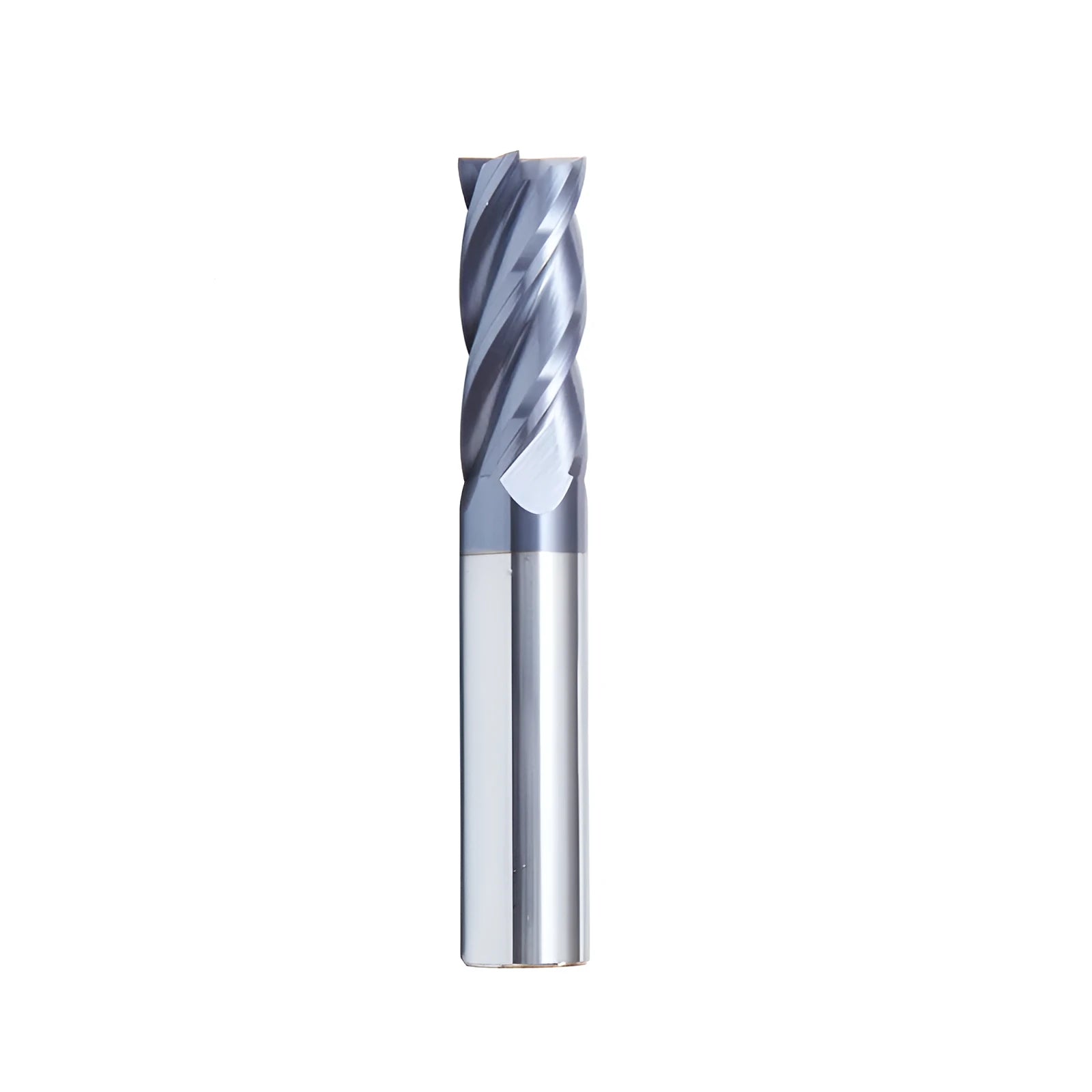 Set of straight shank carbide spiral milling cutters in various sizes on a workshop bench.