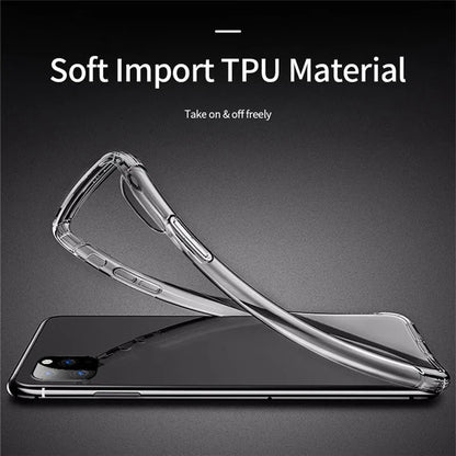 Transparent ultra-thin TPU phone case for iPhone back cover with shatter-resistant design