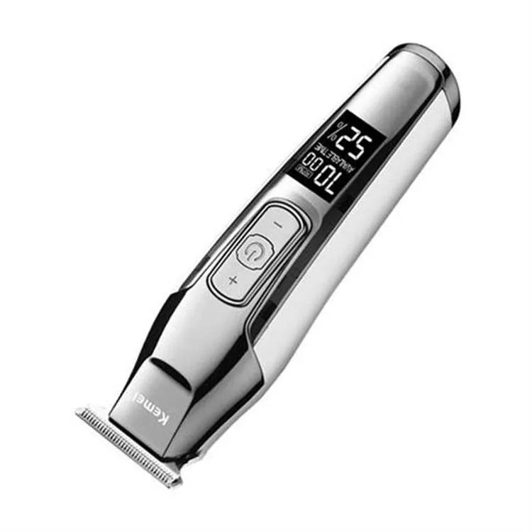 Electric barber scissors with LCD display and stainless steel cutting head