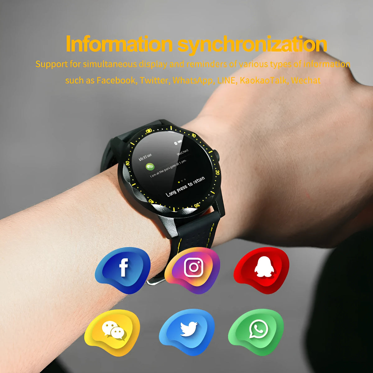 COLMI SKY1 smart watch in red, white, or yellow with colour touch display showing heart rate data.