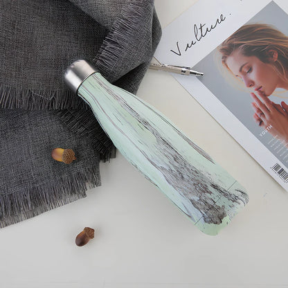 Stainless steel vacuum flask with 500ml capacity and double-wall insulation for temperature control
