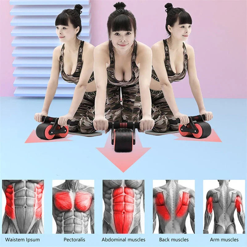 Premium dual-wheel abdominal roller for effective core strengthening exercises