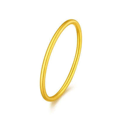 Gold-plated brass women's ring showing twist and simple bracelet styles in matte and glossy finishes.