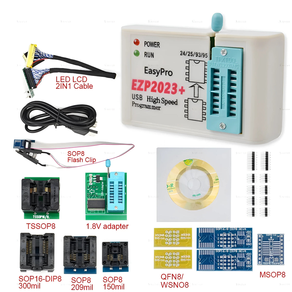 EZP2023 USB programmer for SPI FLASH and EEPROM with 12Mbps USB 2.0 and offline replication