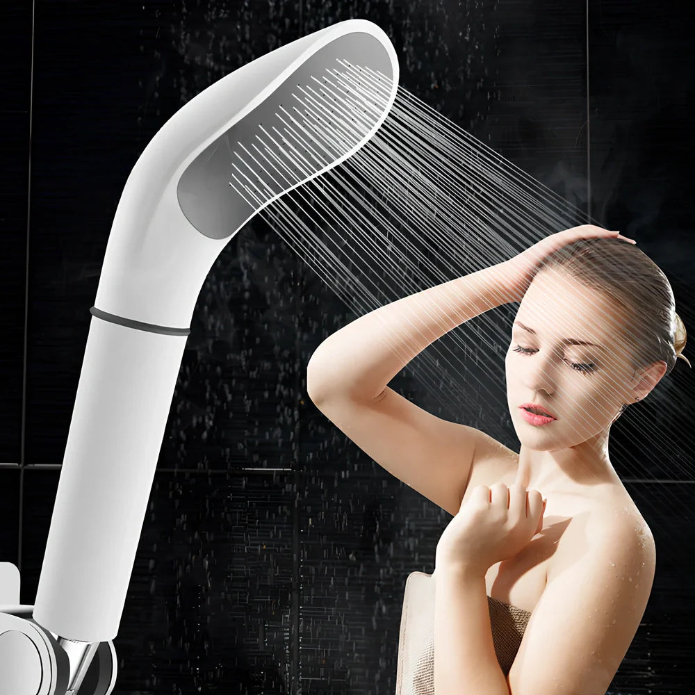 Water saving shower head with 1.5m stainless hose and built-in filter for rain function