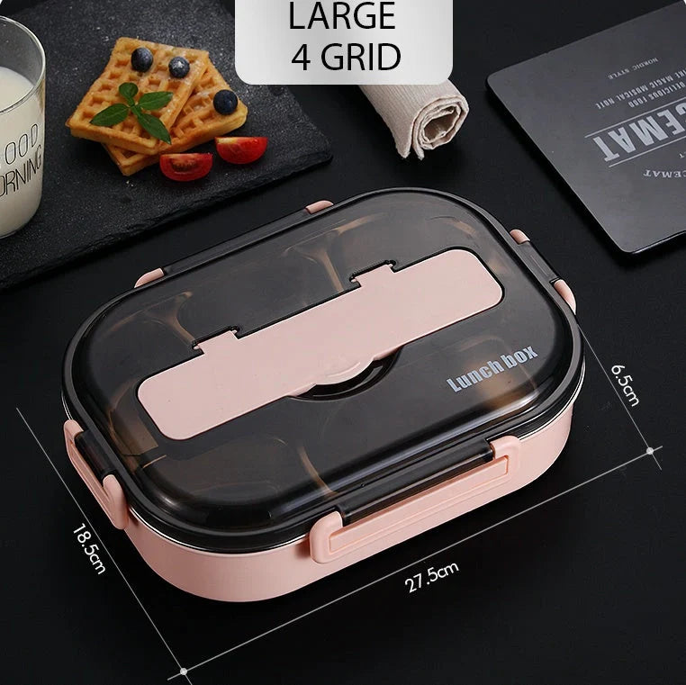 Dielectric Insulated Lunch Box in green, blue, pink, and black with stainless steel inner tank