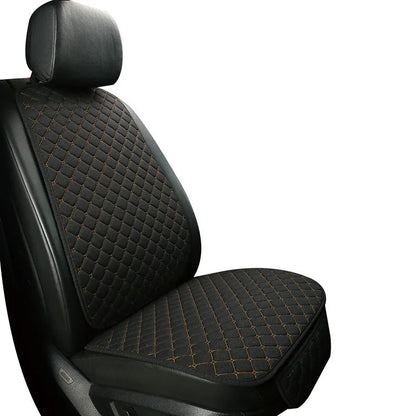 Linen car seat cushion with back support in various colour options including warm cream, coffee and Lafite red