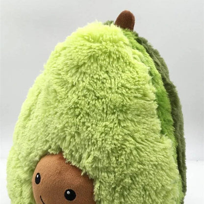 Cosy and plush avocado-shaped cushion in various sizes, providing soft comfort and relaxation for the home