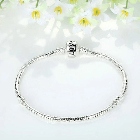 Elegant silver-plated beaded bracelet with a modern, sophisticated design