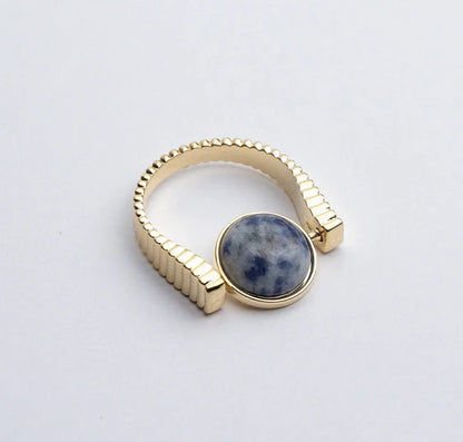 Original Fidget Spinner Ring with natural stone spinner for stress relief