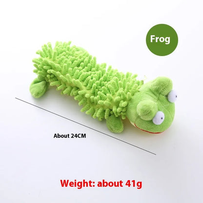 Brown dog design plush horse molar shaped dog chew toy with soft microfiber material