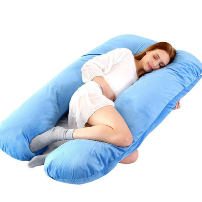 Comfort U-Shape Pregnancy Pillow with removable pure cotton cover for expectant mothers