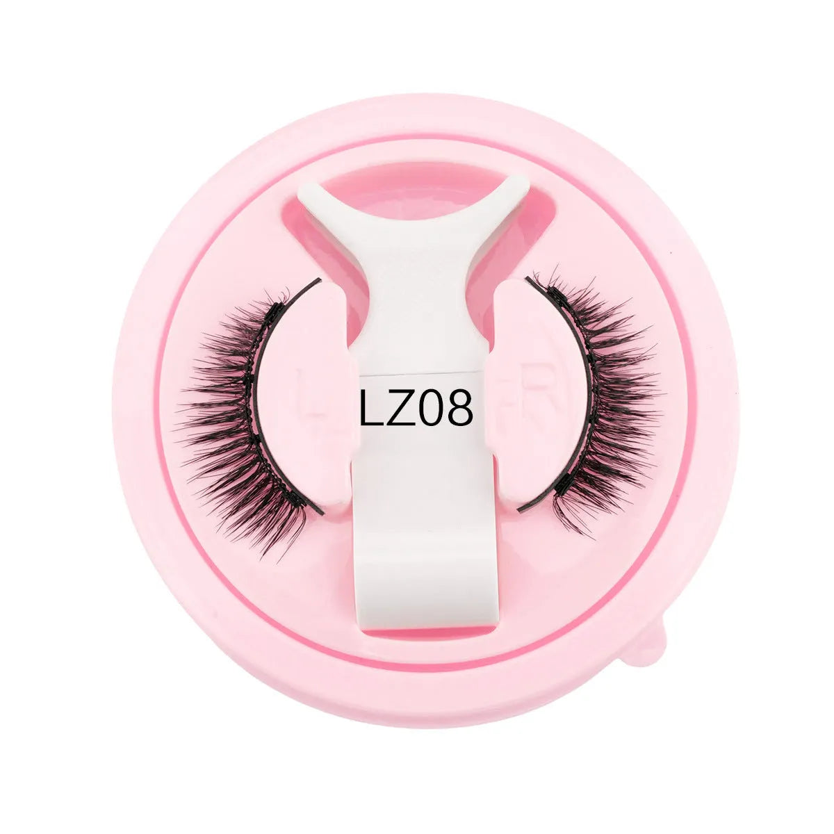 Set of reusable waterproof false eyelashes with natural thick design, glue-free.