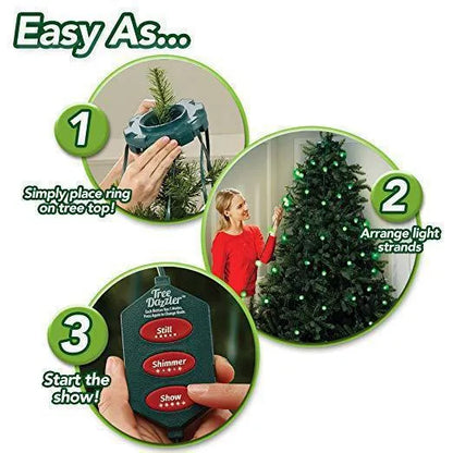 Christmas LED string lights with 64 beads, 8 wires of 1.5m each and 8 lamp beads per wire, PP material, colour box.