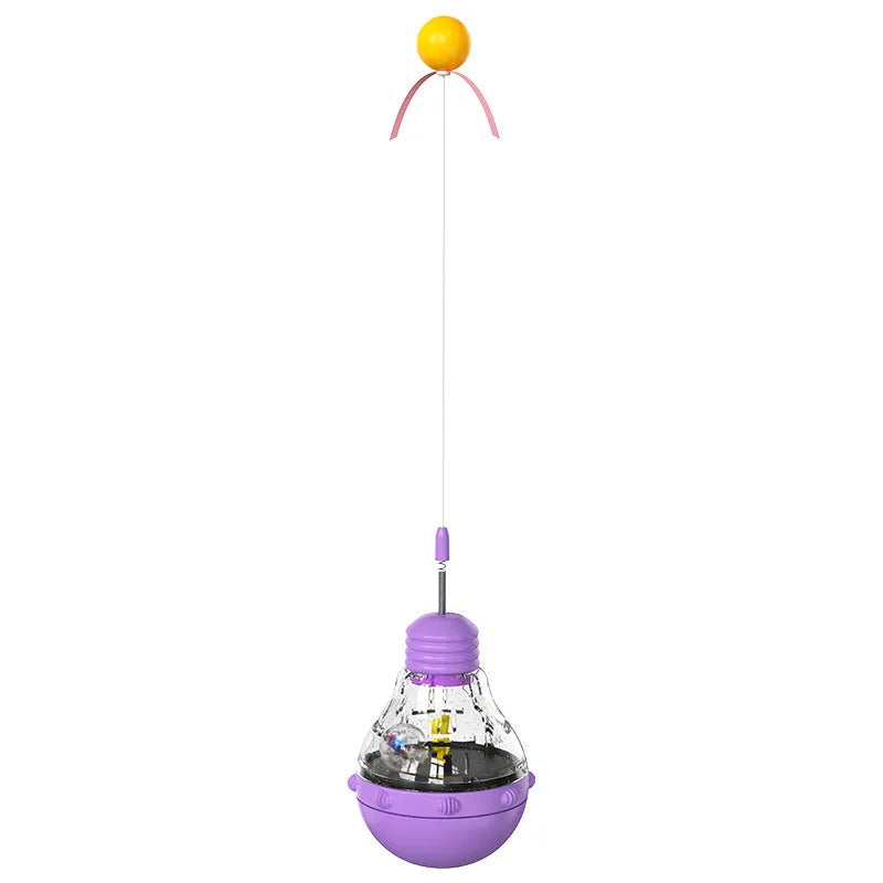 Plastic pet toy range with leaky bear dog toy, bulb tumbler cat toy, and sound teether ball in multiple colours