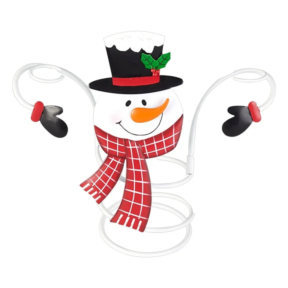 Christmas wine glass holder with removable arms and festive face design