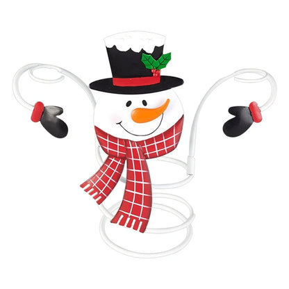Christmas wine glass holder with removable arms and festive face design