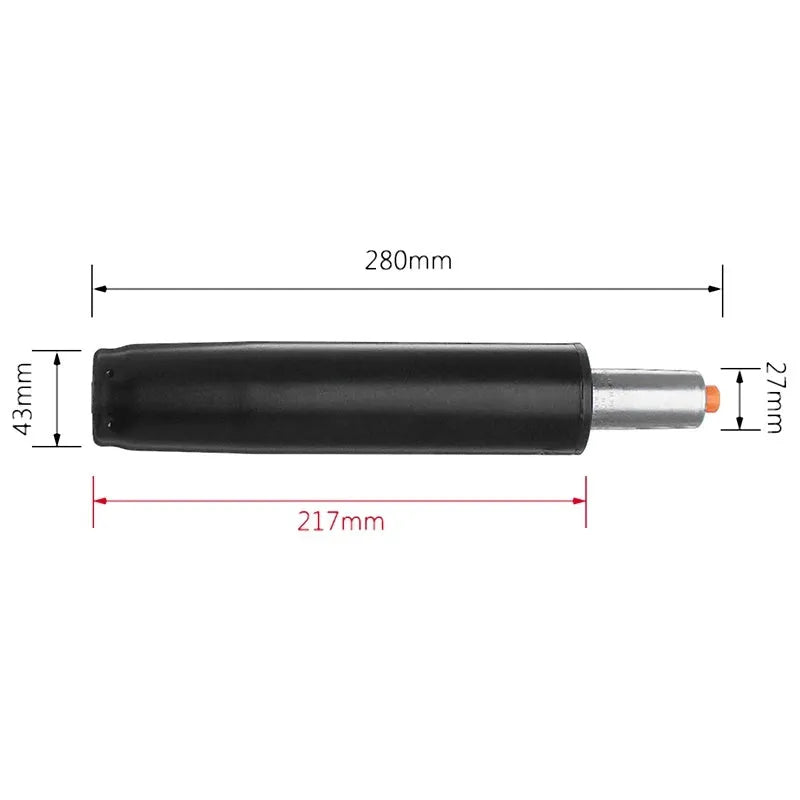 Type 0 gas spring for lift chair assembly in silver and black colour options