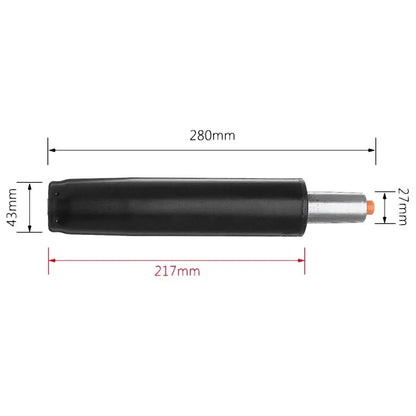 Type 0 gas spring for lift chair assembly in silver and black colour options