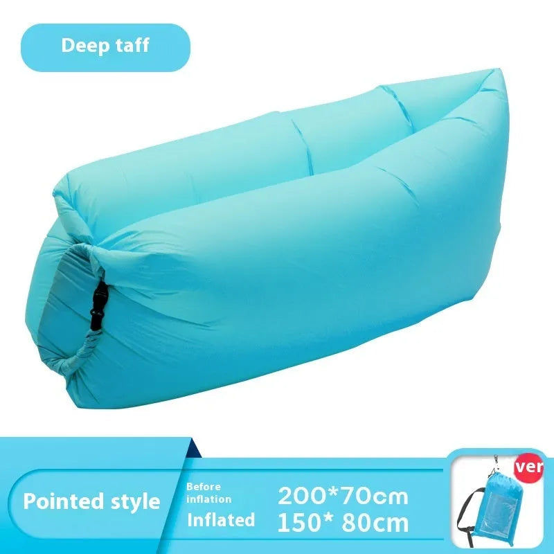 Yellow smiling face pattern inflatable portable seat for outdoor use