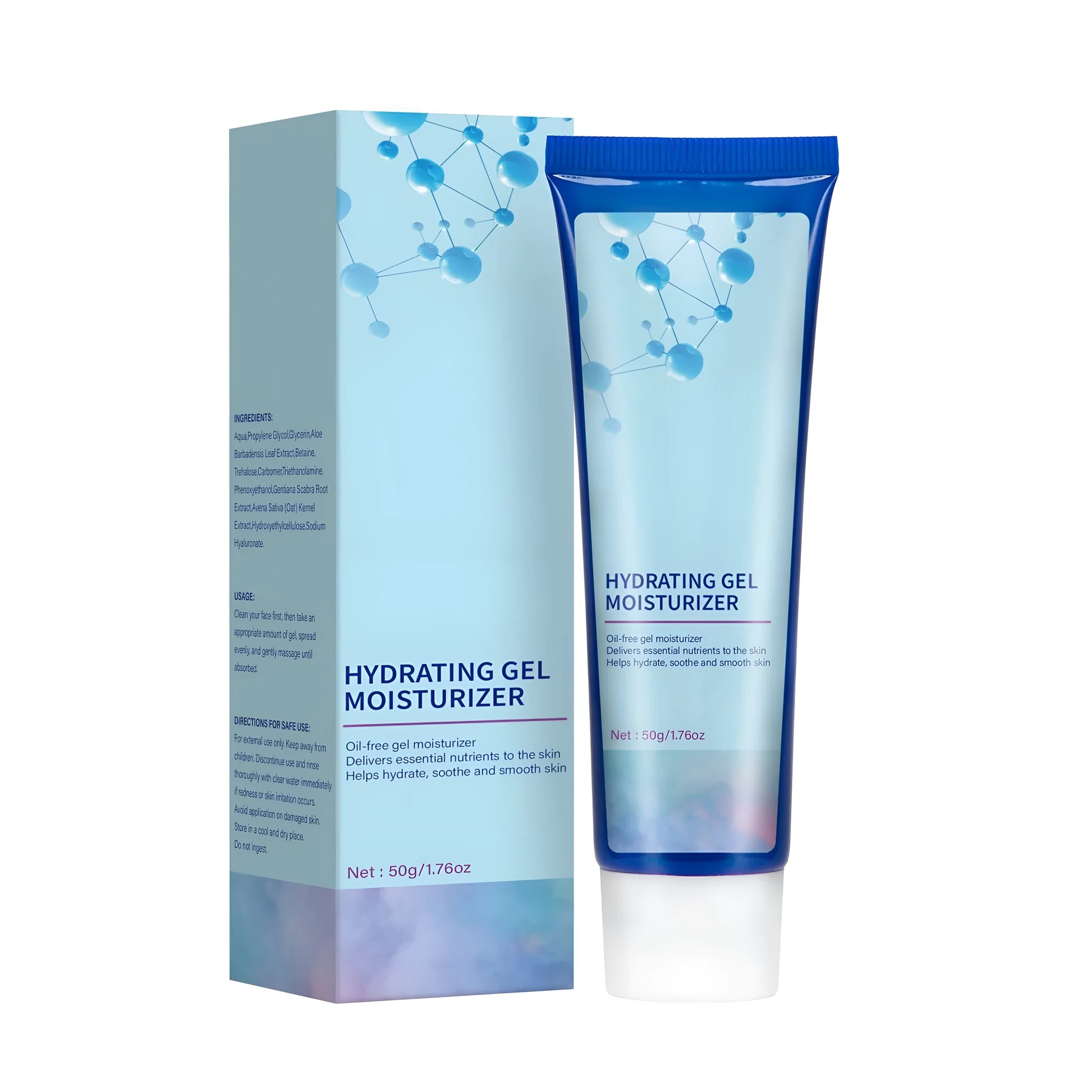 Electrolyte moisturising gel 50g clear formula in packaging